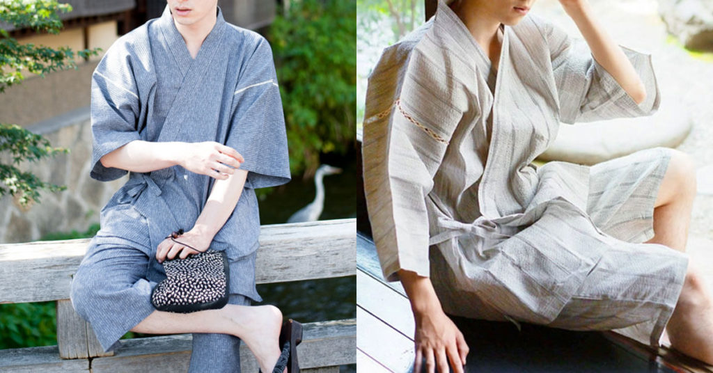 日式甚平（(男子或兒童穿的)和服式夏季短外衣）
