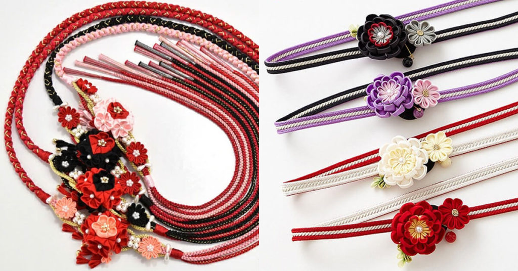 日本传统饰品束紧用细绦带